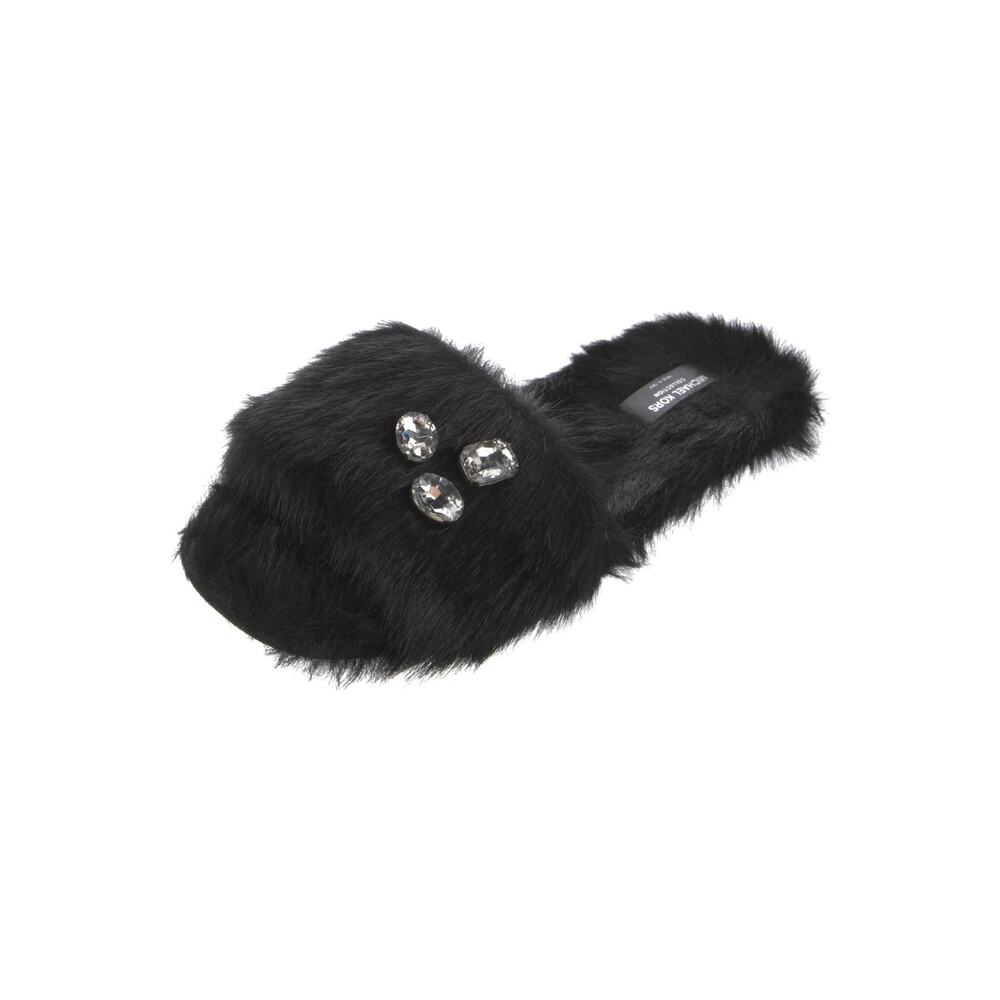 Michael Kors Collection Delphine Runway Faux Mink Slides 9.5